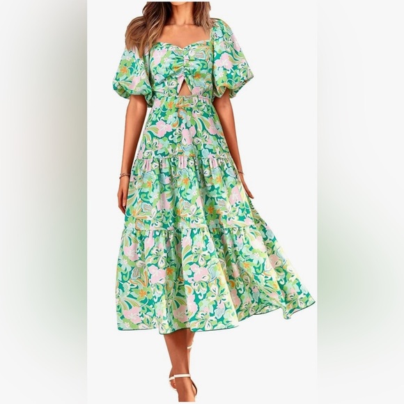 Women Boho Floral Summer Dress - Picture 4 of 7